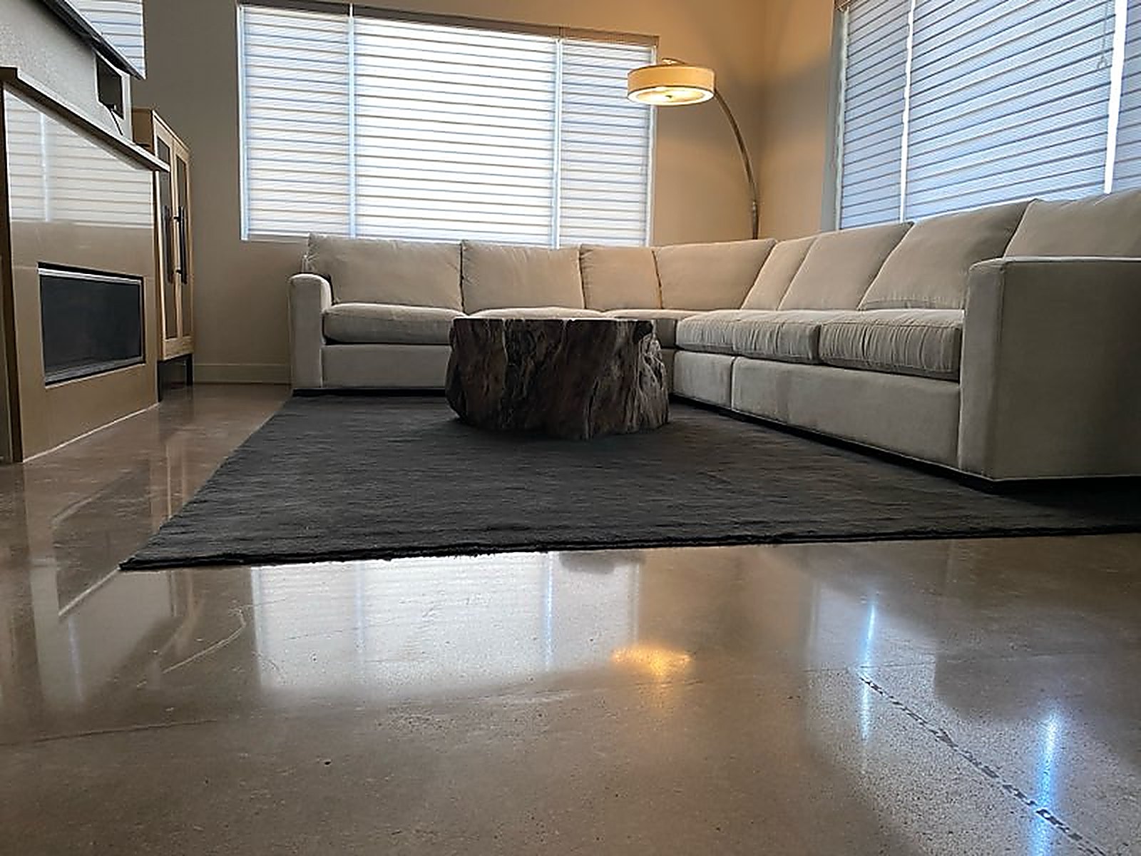 After &mdash; polished concrete floor